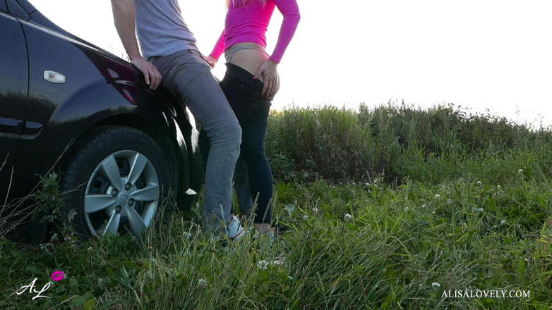 Alisa Lovely: Taxi driver took the girl put of town to fuck...