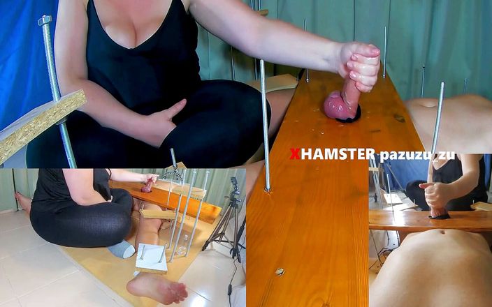 Pazuzu zu: Femdom CFNM game.20 min handjob + post orgasm + fötter kittlande + extra...