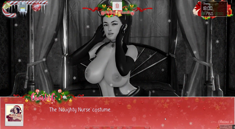Cumming Gaming: Необмежене Різдво [Різдвяна хентай порно гра], еп.10 - ця мамка теж... Ig член вниз по горло в її розпусний різдвяний наряд