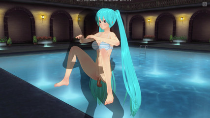 H3DC: HENTAI 3D. Miku rucha się z podnoszeniem pozy