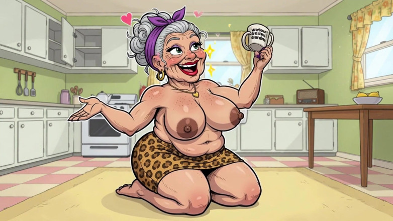 AI Porn: Bunicuțele Ai goale în bucătărie