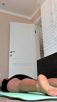 Yoga, Legs and Feet Tease, Self-massage - Live Stream