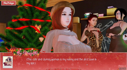 Cumming Gaming: Sınırsız Noel [xmas hentai porno oyunu], ep.1. Kız arkadaşımı üvey annemin orta...