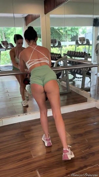 Glutes Workout in Tight Booty Shorts
