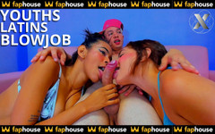 X Live Community: Giovani troie latine fanno pompini caldi ad un cazzo enorme