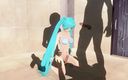 H3DC: Miku dicrot tiga kali hentai 3d