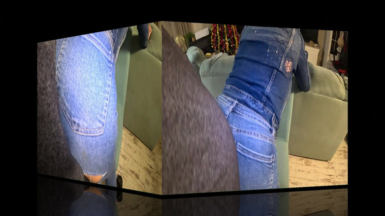 MilfyCalla: Хардкорные Соблазнение И Двойная Сперма На Мои Порванные Джинсы И Открытая Джинсовая Куртка