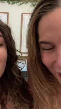 MILF & Me Makeout! Spitty Drooly Sloppy Big Titty Lesbians Kiss - Chloe Kreams, Aderes Quin