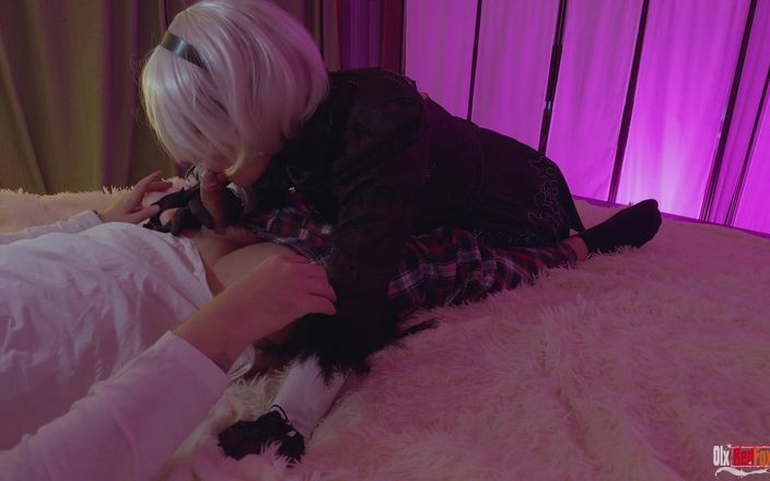 OlxRedFox: NieR:Automata 2Bコスプレ。アニメのダッチワイフNieR2bからLoribear。セックスと彼女のお尻を精液で満たした