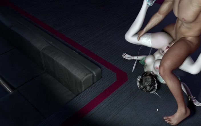 Why fuck so hard: 3D schattige Aziatische babe in sexy jurk werd geneukt door...