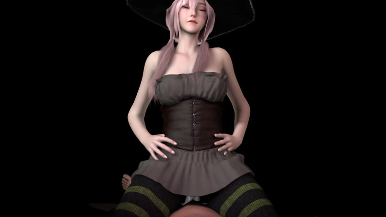 PixelAftDark: A Lapdance de uma bruxa coreana (halloween cavalgando em primeiro plano)