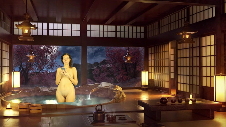 TheoryOfSex: バスルームの小便罰。裸の読書。日本のお風呂。ジュリアV地球。
