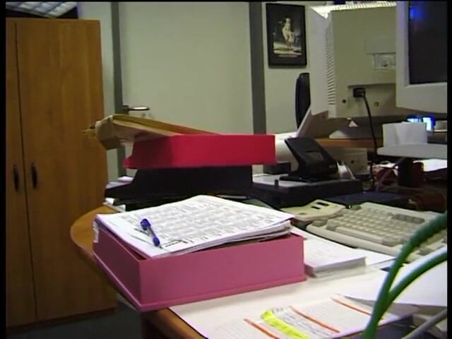 Lucky Cooch: Brunette secretary giving on a job interview