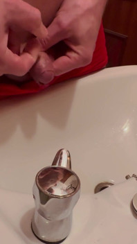 Peeing in the Sink.