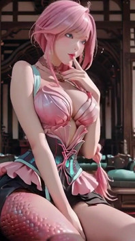 Pink Mermaid Queen! Private Gaze in the Underwater Palace, From Deep Sea Dreams to Beach Climax.