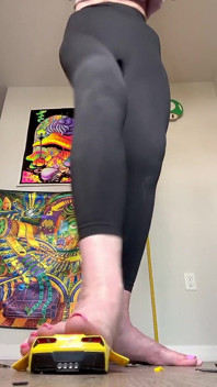 Smashing a Model Car with My Size 16 Feet