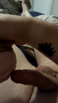 Jerks off with Toy Pussy in Bedroom
