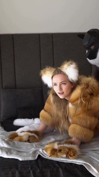 Crazy Furry Sex! Fur Coat, Furry Anal Plug and a Dog Mask! Cat Dog Roleplay