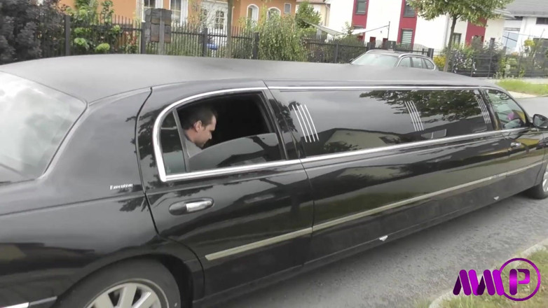 Hotties: German slut Jacky worried 3 guys in the limo
