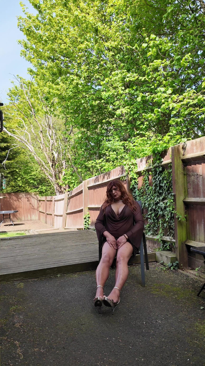 Kellycd2022: Sexy Crossdresser Kellycd2022 in Sexy See Thru Dress and Heels