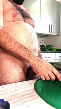 Chubby with Big Fat Cock, Fucking My Ass with Huge Plug, and Handjob Machine