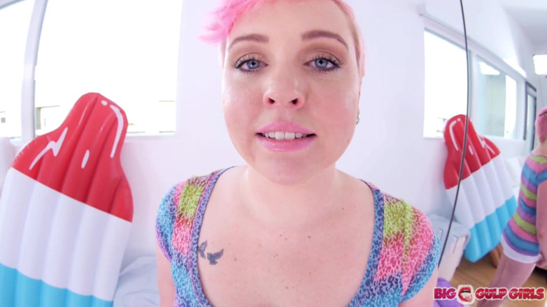 Top Web Models: Hot chubby teen Miley May POV blowjob cum swallow
