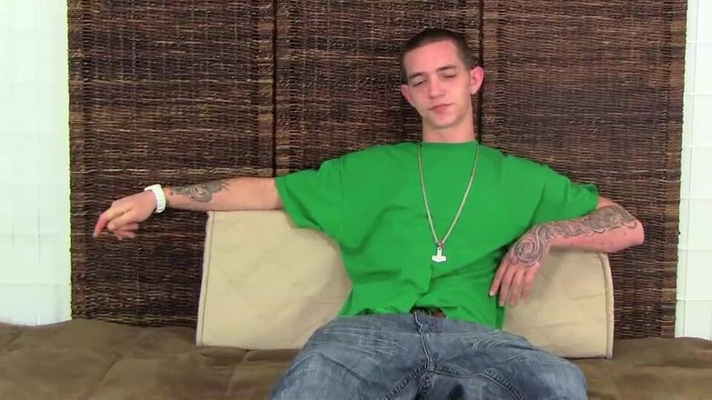 Straight Fraternity: Tattooed Bad Boy Shoots a Big Load