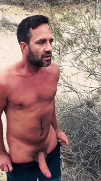 Tim Blesh Quick Outdoor Cumshot in the Nature