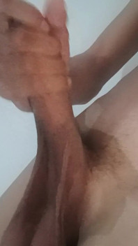 Desi Guy Stroking His Soft to Hard Uncut Thick Dick