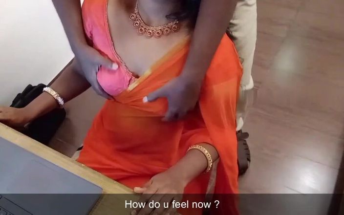 Luxmi Wife: Esposa folla gerente en oficina sari transparente