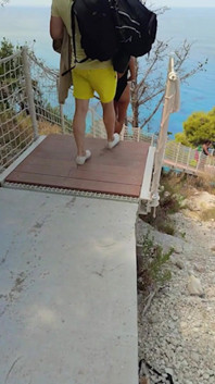 Wetting While Walking to the Beach Backstage
