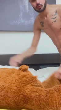 Home Alone Jerking off to My Teddy Bear