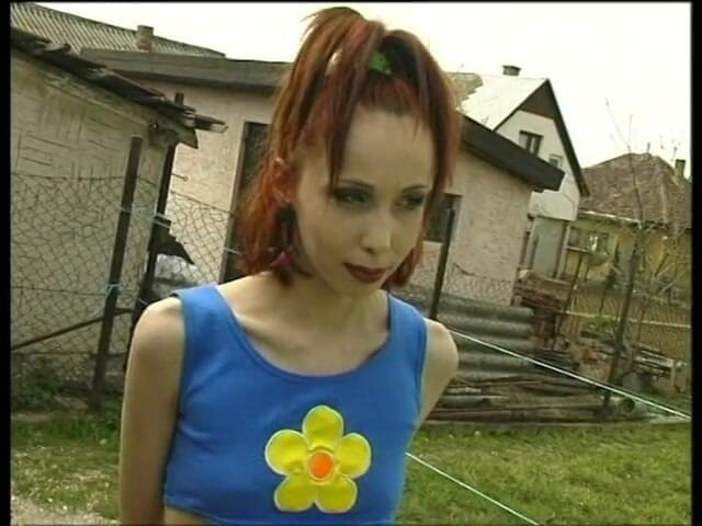 Crispy Teens: Skinny redhead teen fucked in the workshop