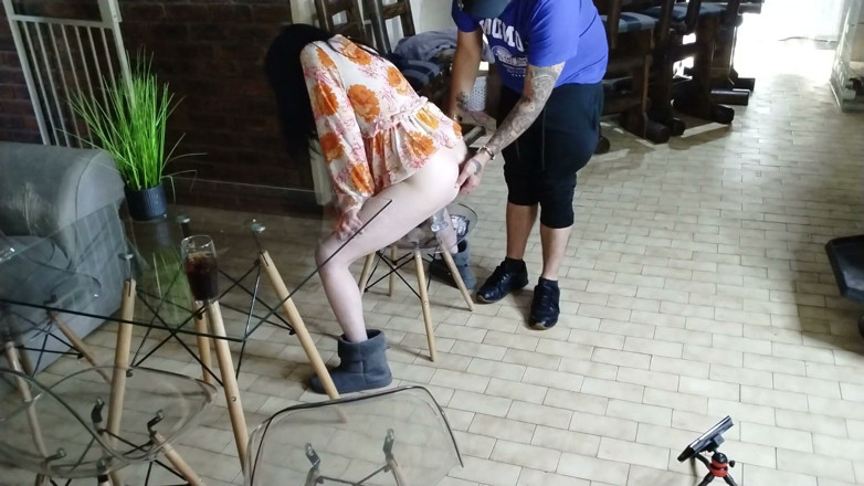 Bigjoefuckalott: Caught My Friends Wife Fucking Her Dildo on the Chair
