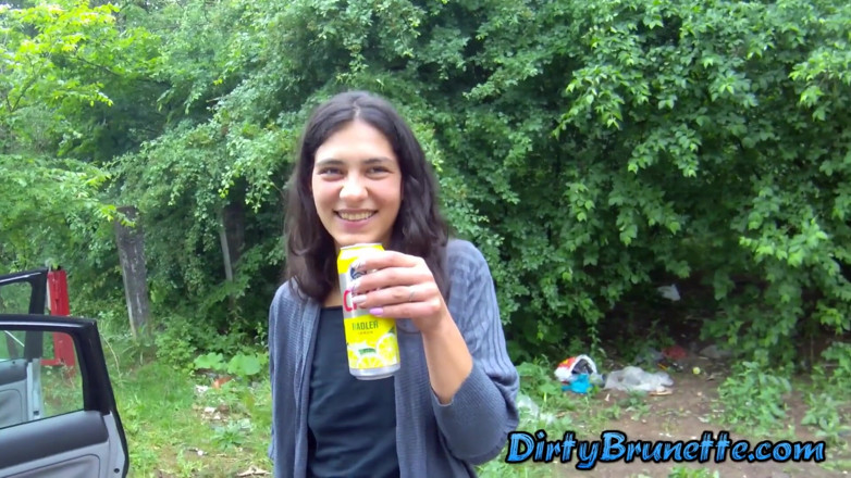 Dirty Brunette: Picking up this brunette for fucking later