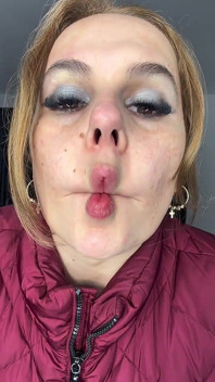 Puckered Usta Twarz
