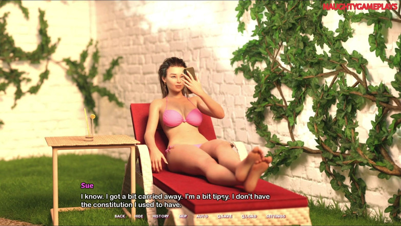 Naughty gameplays: Tante semok dengan bikini lagi menggoda cowok mesum yang lagi...