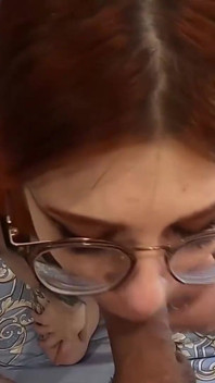 A slut loves having a dick in her mouth