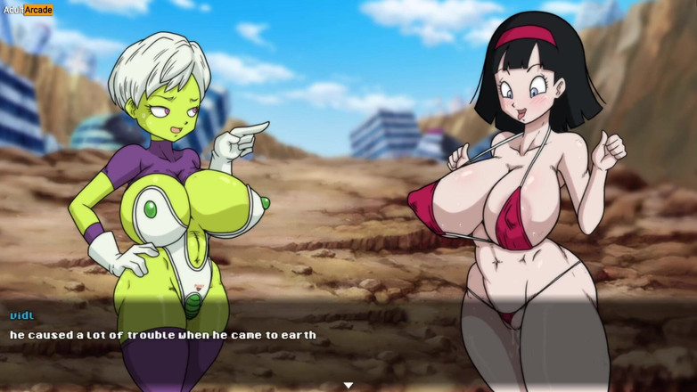 LewdArcade: Dragon Boll Zanj paroduje sexuální hru - super děvka z turnaj 02...