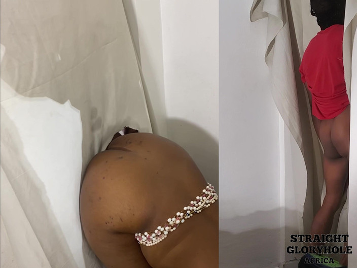 Straight gloryhole Africa: 我的表妹是如此性感，我想吞下他的精液，但不希望他知道那是我