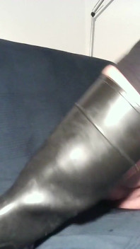 Perverted Latex Bessy Sips From Liqueur Glass