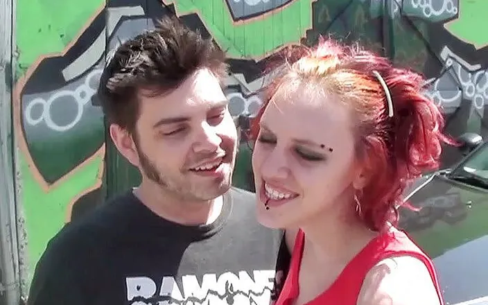 VOP Porno: Pierced redhead banged and sprayed in the mouth