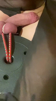 Hanging Heavy Weights on My Sissy Cock & Balls - CBT Jerking off My Big Cock with Them on