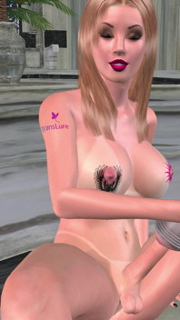 Big Breasted Shemale Masturbates with Torch in Wild 3D Hentai