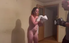 Hard Boxing with Mouth Guard