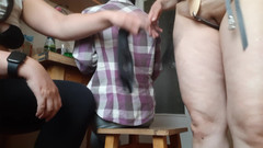 Lesbian-candys: Zatímco moje přítelkyně naslouchala hudbu, můj soused a já jsme...