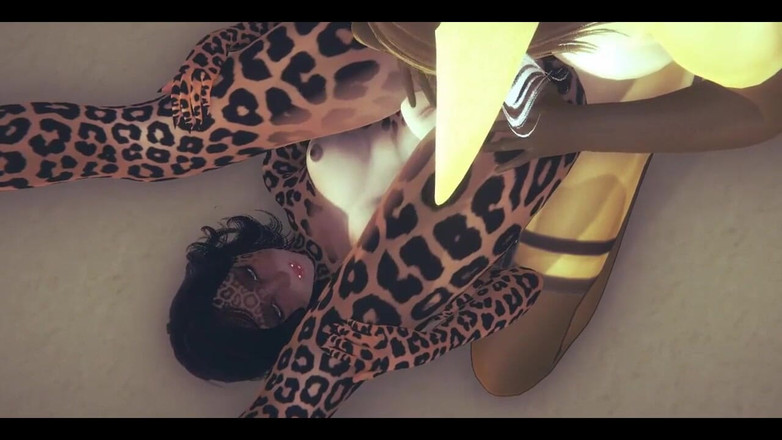 HentaiTubes: Tüylü hentai - fox ve leopar trende sikişiyor - Japon Asyalı manga...