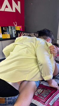 Two Guys Hooking up in the Dorm Room