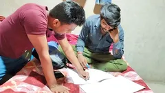 Sinh viên đại học trẻ của làng Ấn Độ và masterji trẻ