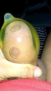 Uncut Cock Filling Condom with Piss Like Balloon
